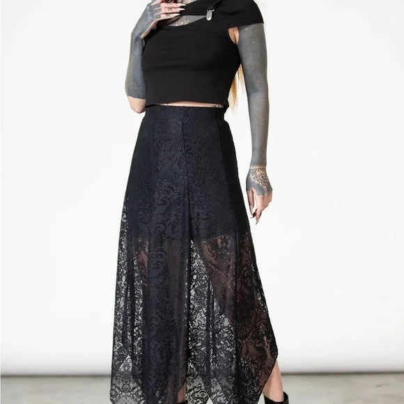 KILLSTAR Somnia lace skirt. - Picture 4 of 4